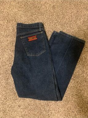 Men's Bootcut Jeans in Dark Blue Denim